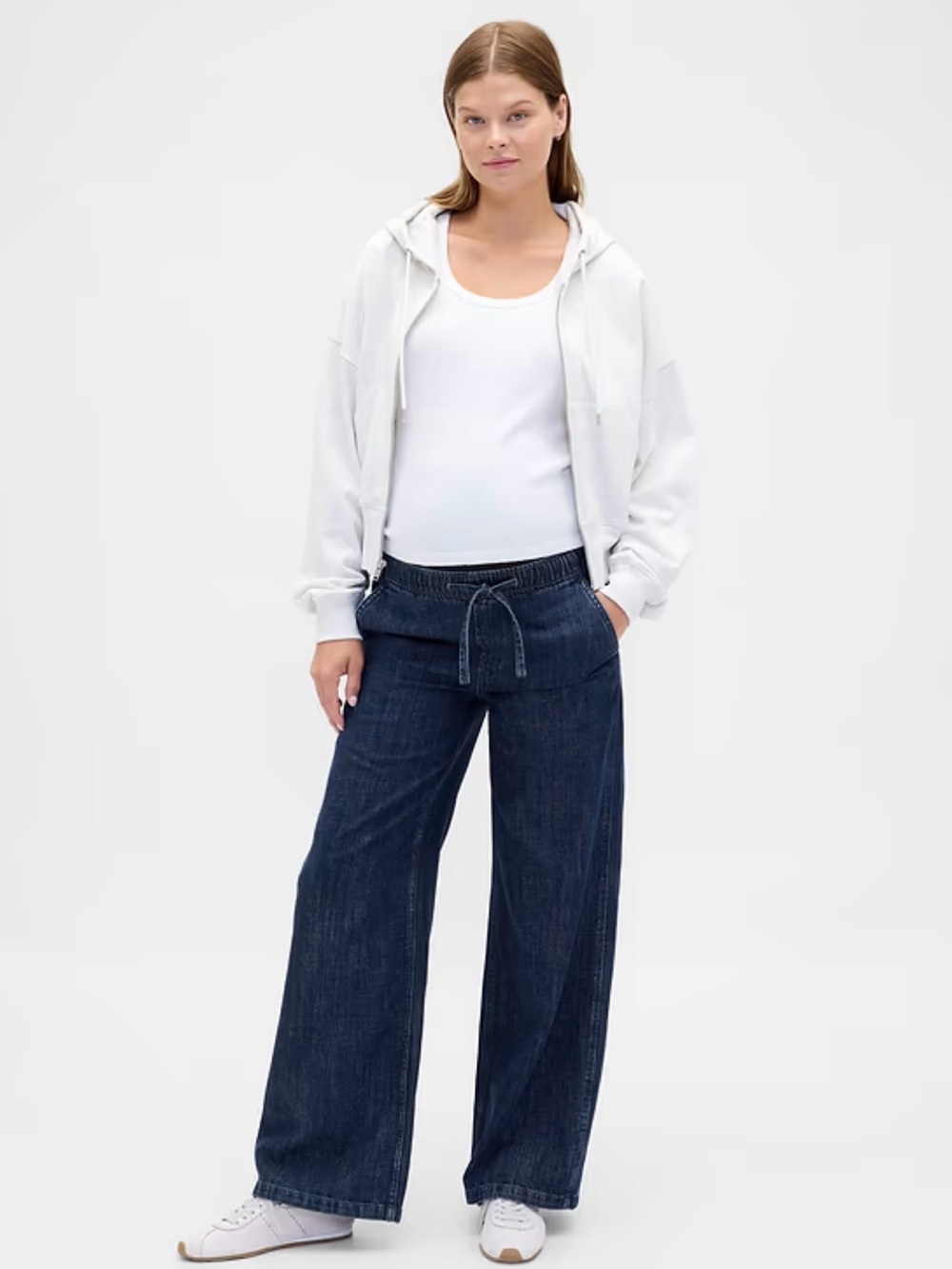 Gap Maternity Full Panel Easy Wide-Leg Jeans